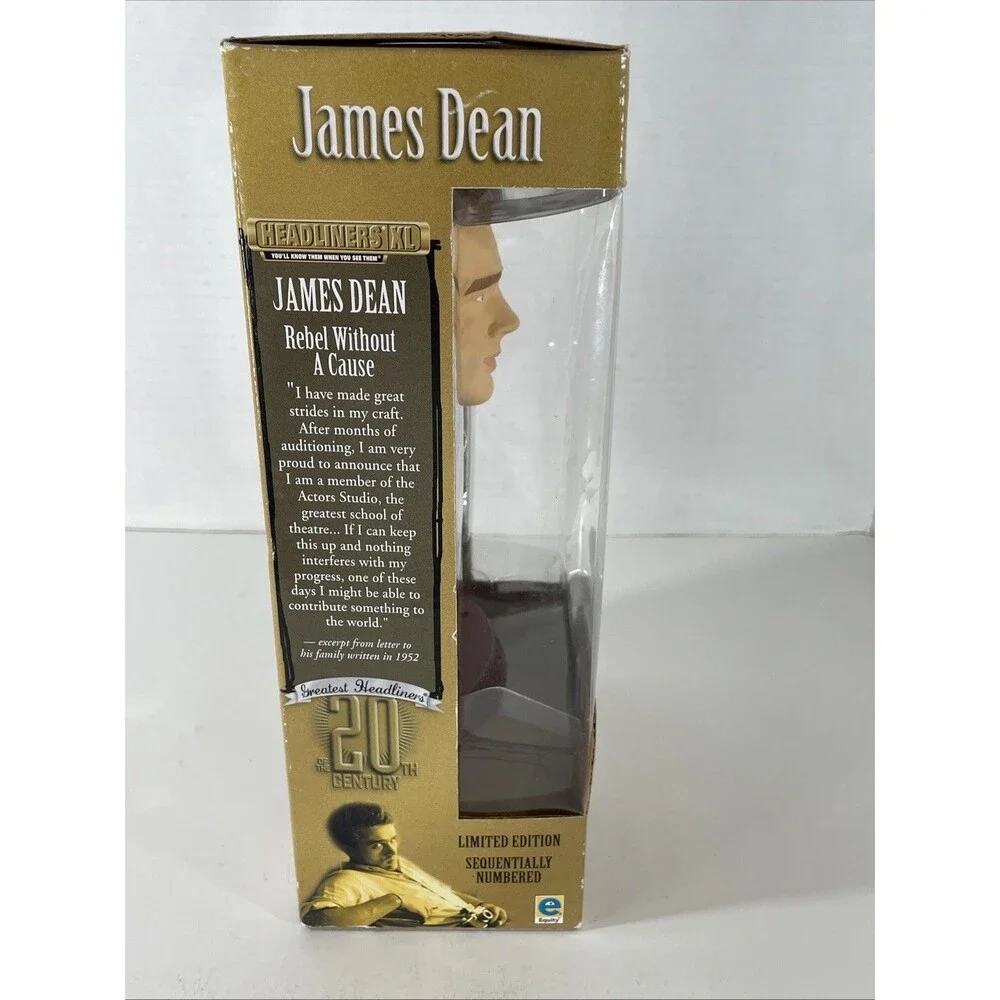 Vtg James Dean Limited Edition Headliners XL Certificate 5671 Of 25000 Figurine